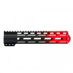 CERAKOTE GRADIENT| AR-15 ANGLE CUT CLAMP ON M-LOK 10 INCH HANDGUARD- BLACK BASE- GRADIENT- RED -MADE IN U.S.A